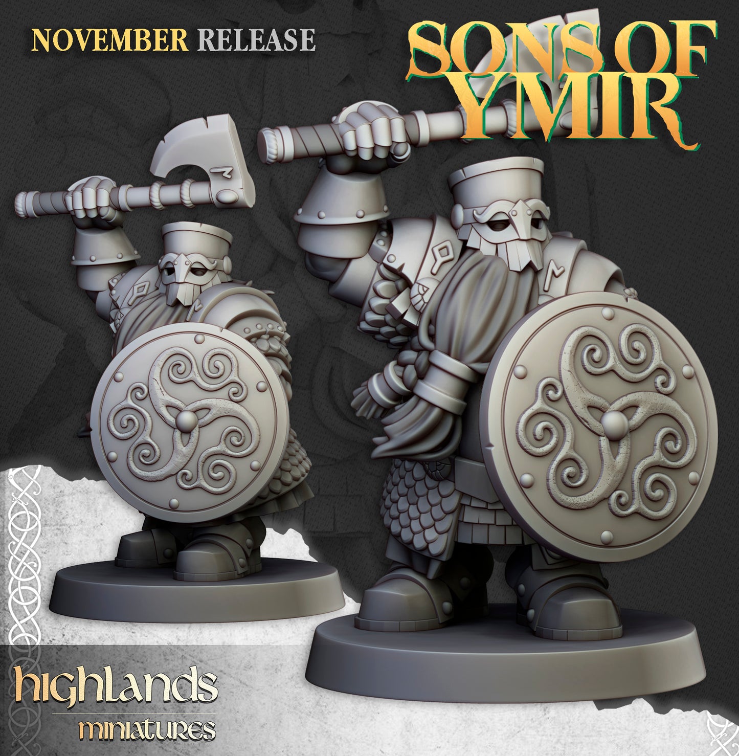 Dwarf Huscarls Unit - Highlands Miniatures