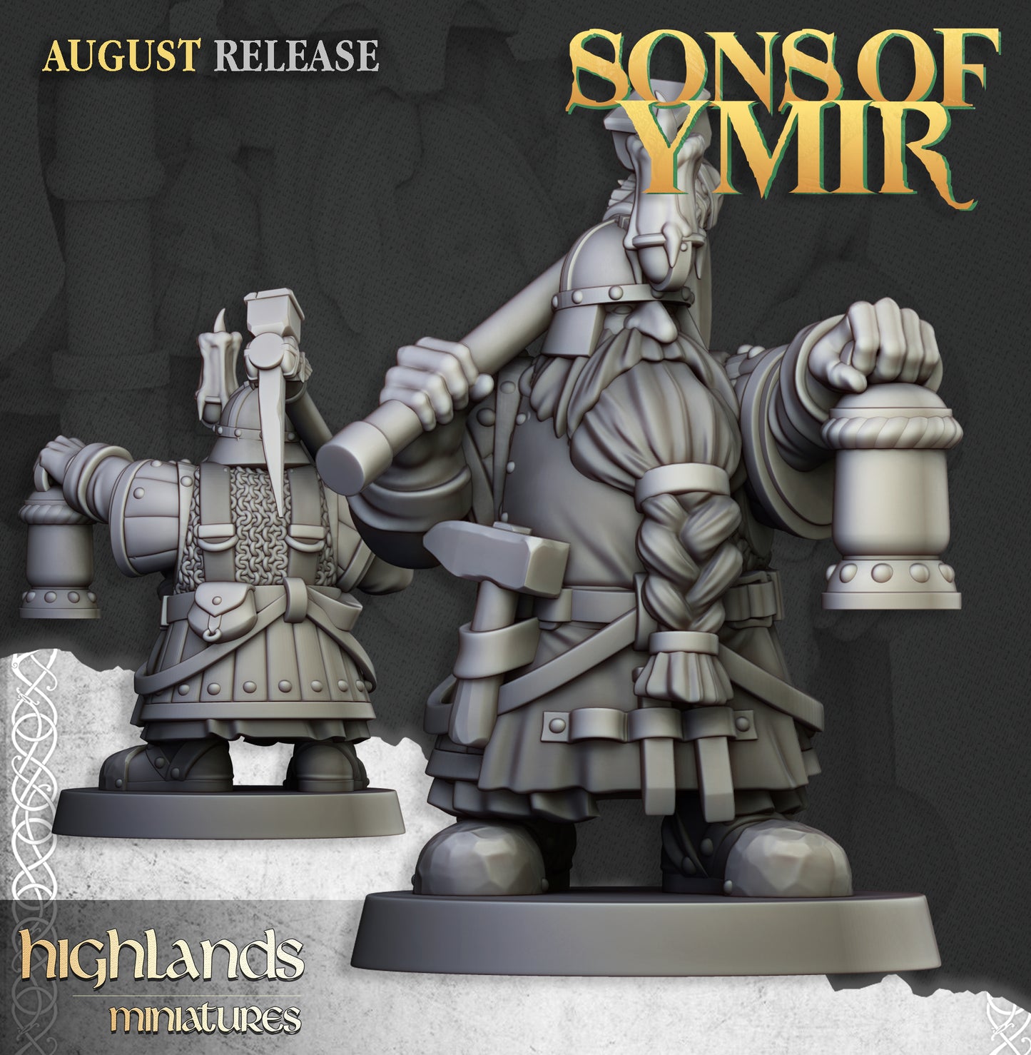 Dwarfs Miners Unit - Highlands Miniatures