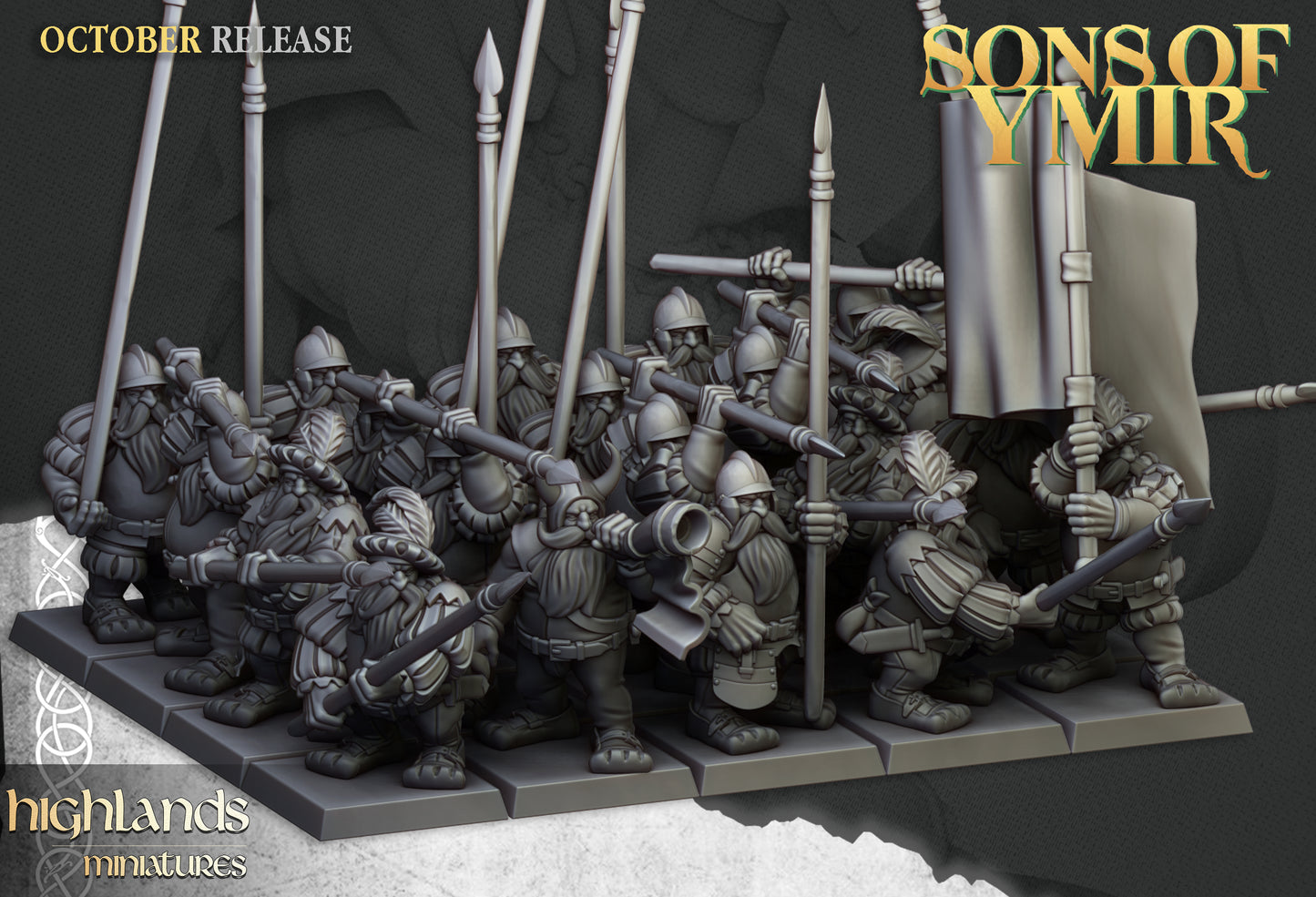 Dwarf Pikemen Unit - Highlands Miniatures