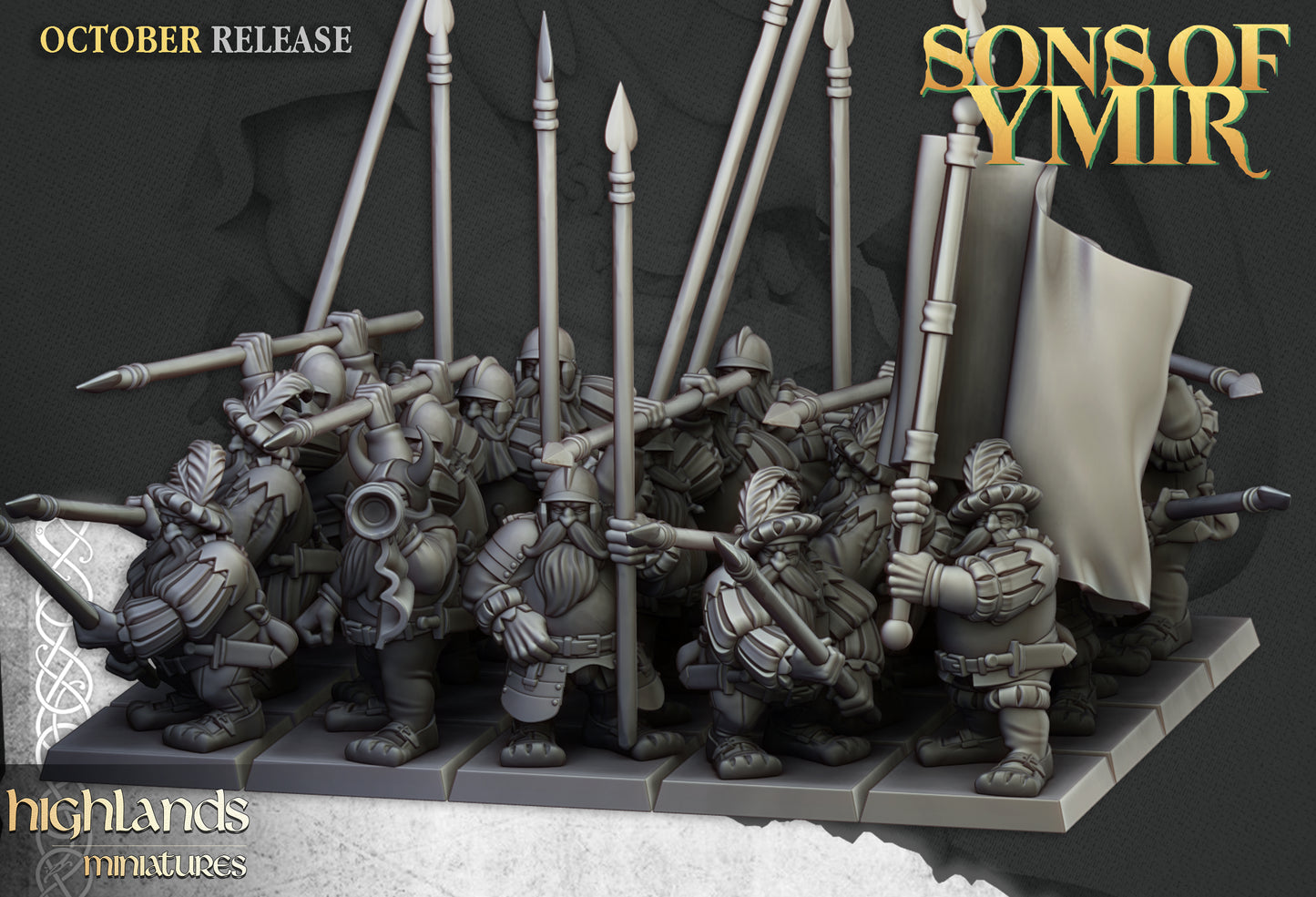 Dwarf Pikemen Unit - Highlands Miniatures