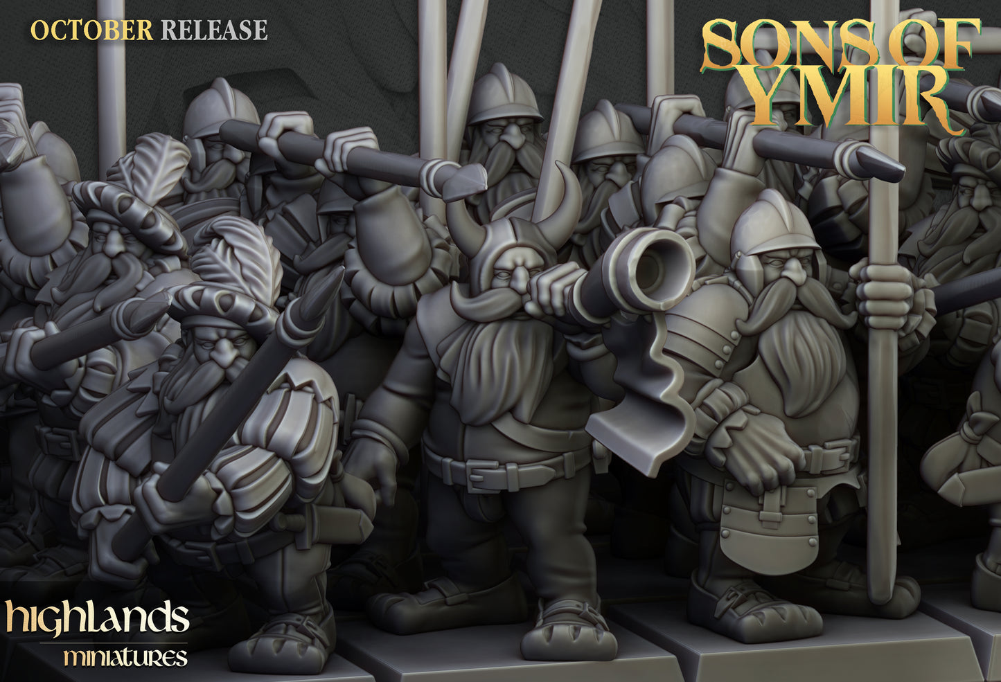 Dwarf Pikemen Unit - Highlands Miniatures