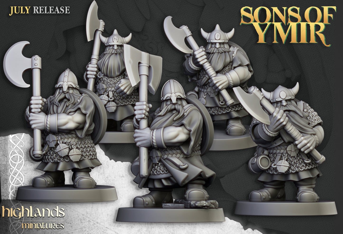 Dwarfs Warriors Two Handed Unit - Highlands Miniatures