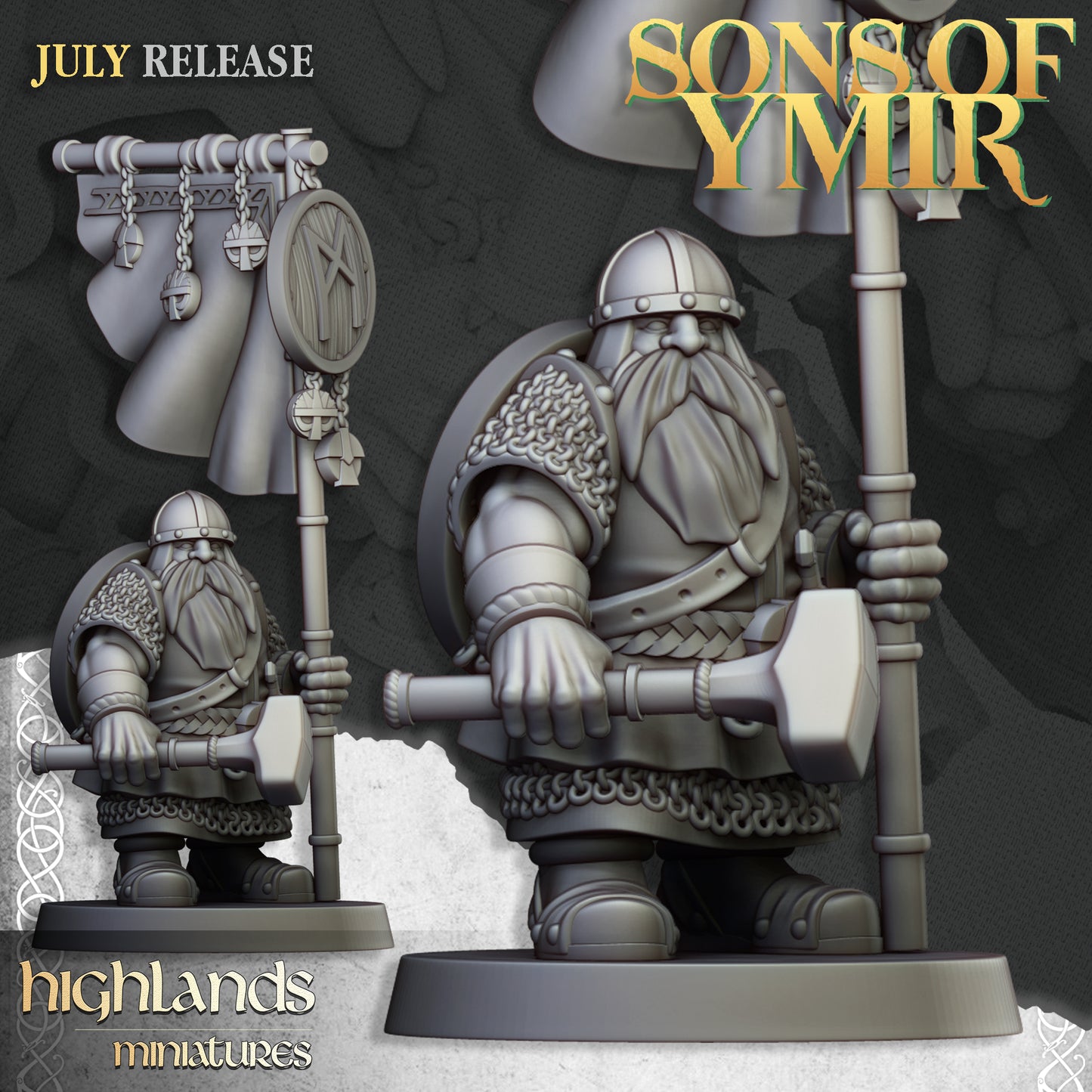 Dwarfs Warriors Unit - Highlands Miniatures