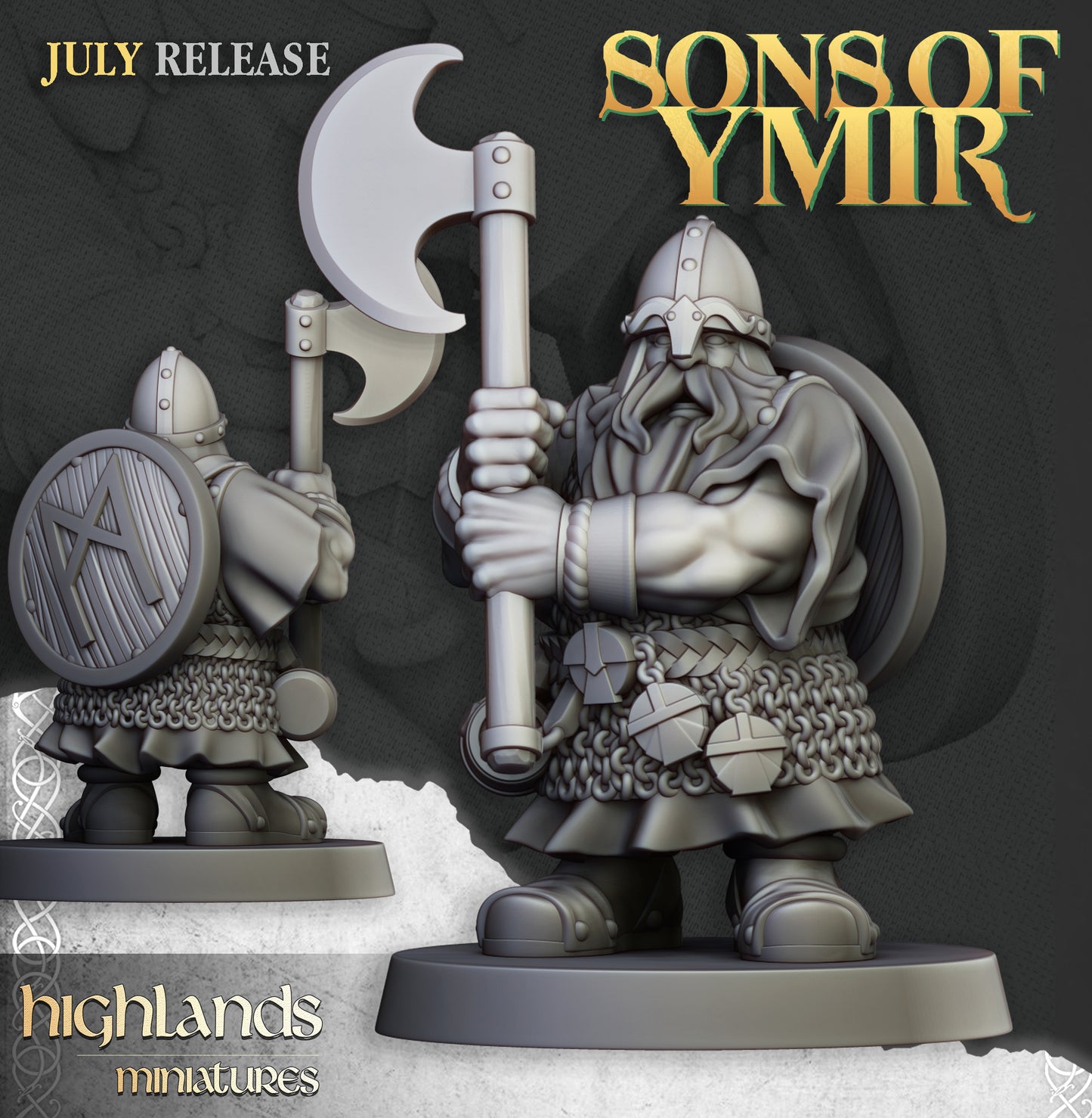 Dwarfs Warriors Two Handed Unit - Highlands Miniatures