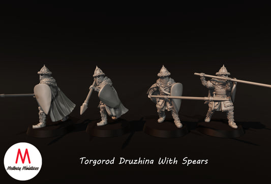 Torgorod Druzhina avec lances - Medbury Miniatures