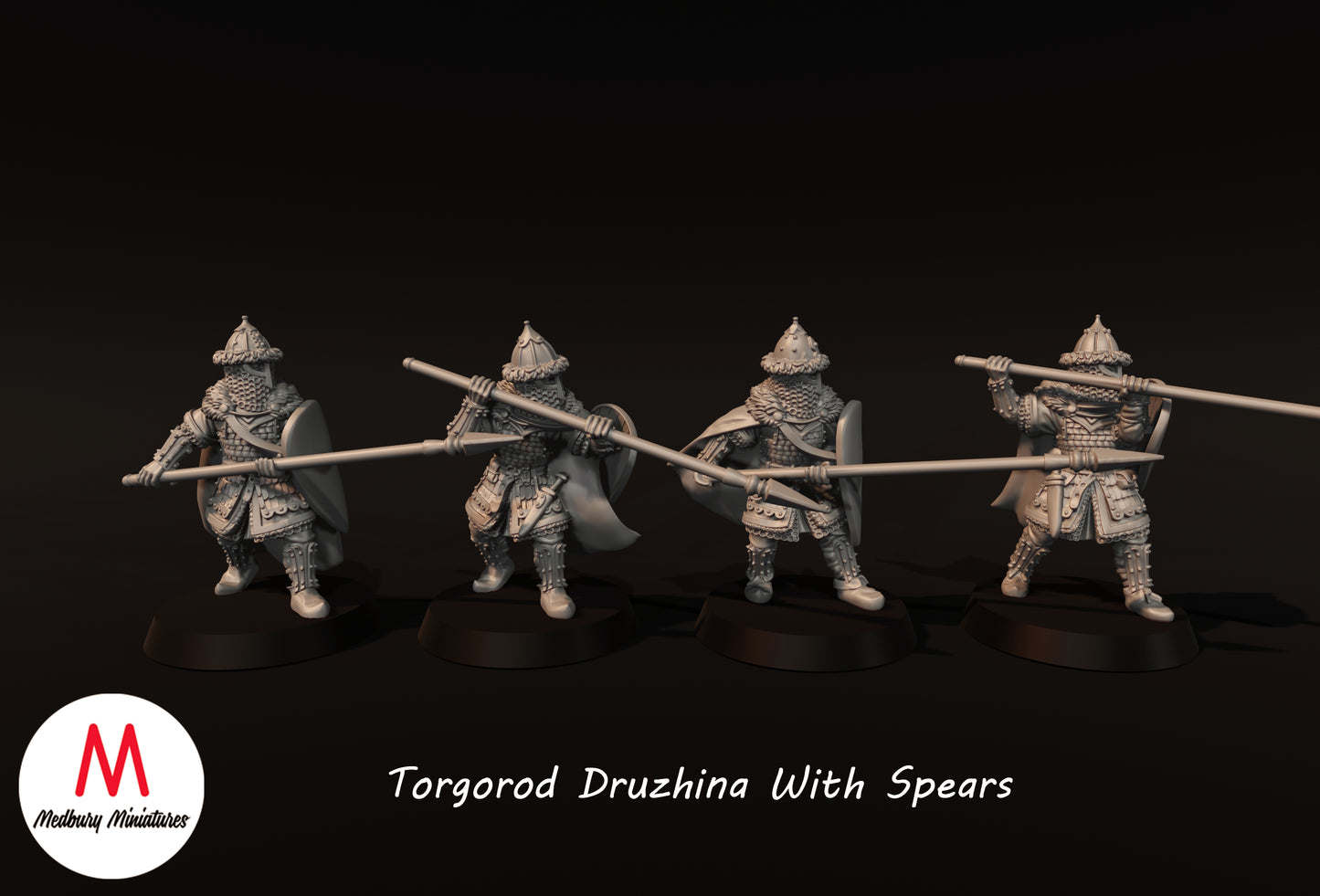 Torgorod Druzhina avec lances - Medbury Miniatures