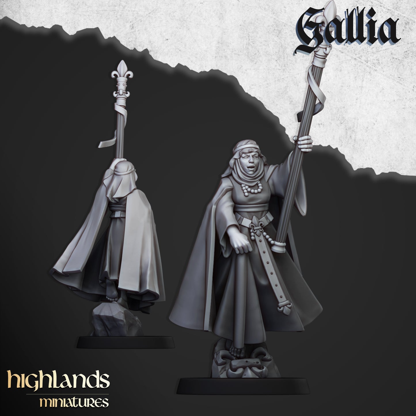 Damsel of Gallia on Foot - Highlands Miniatures