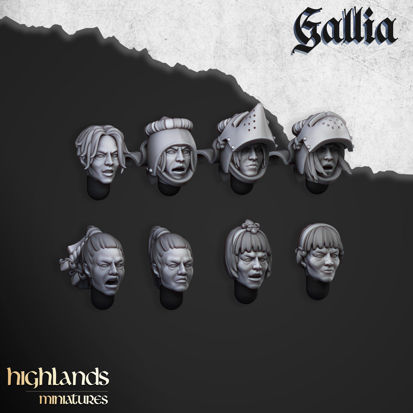 Têtes de femmes Gallia - Highlands Miniatures