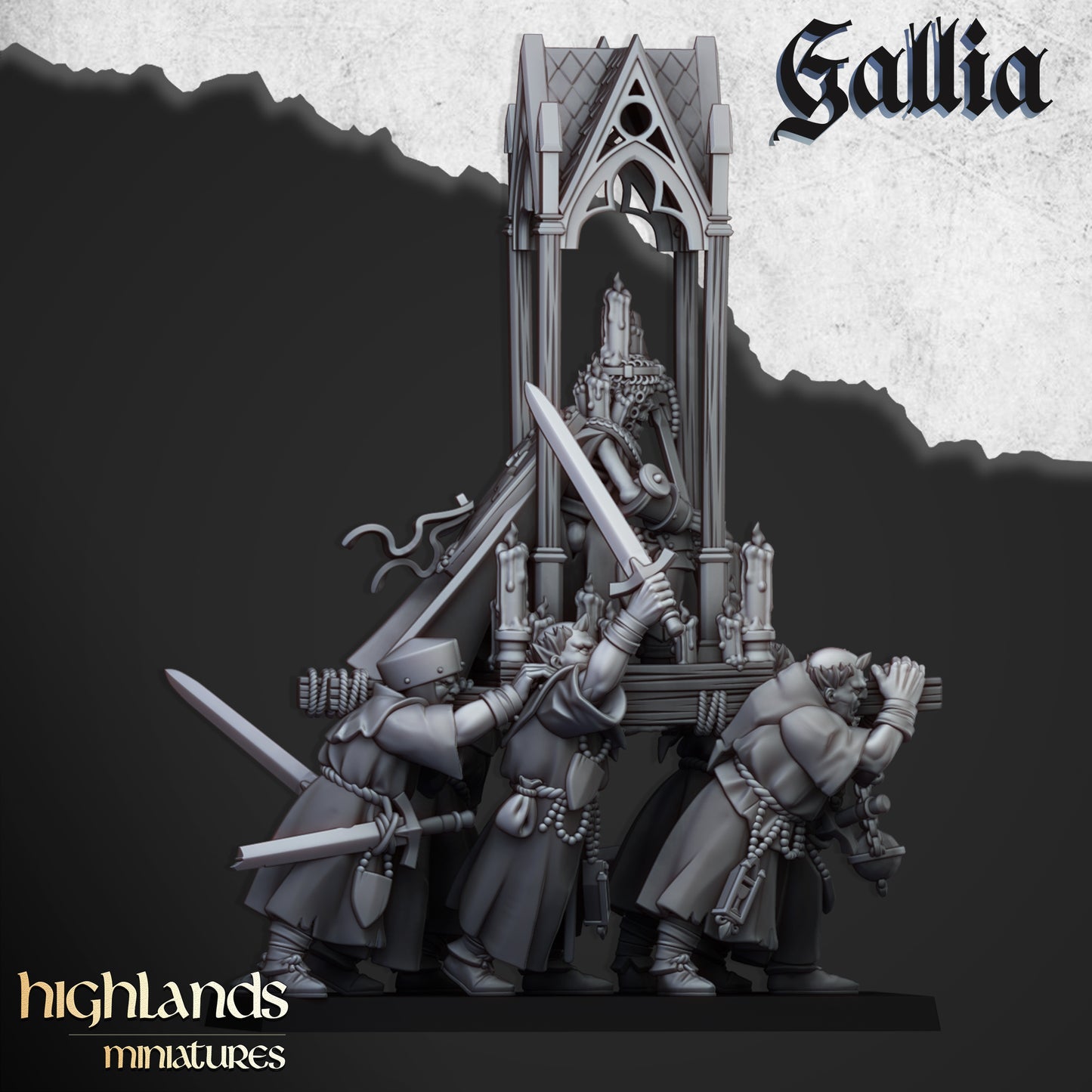 Pèlerins du Graal avec reliquaire - Highlands Miniatures