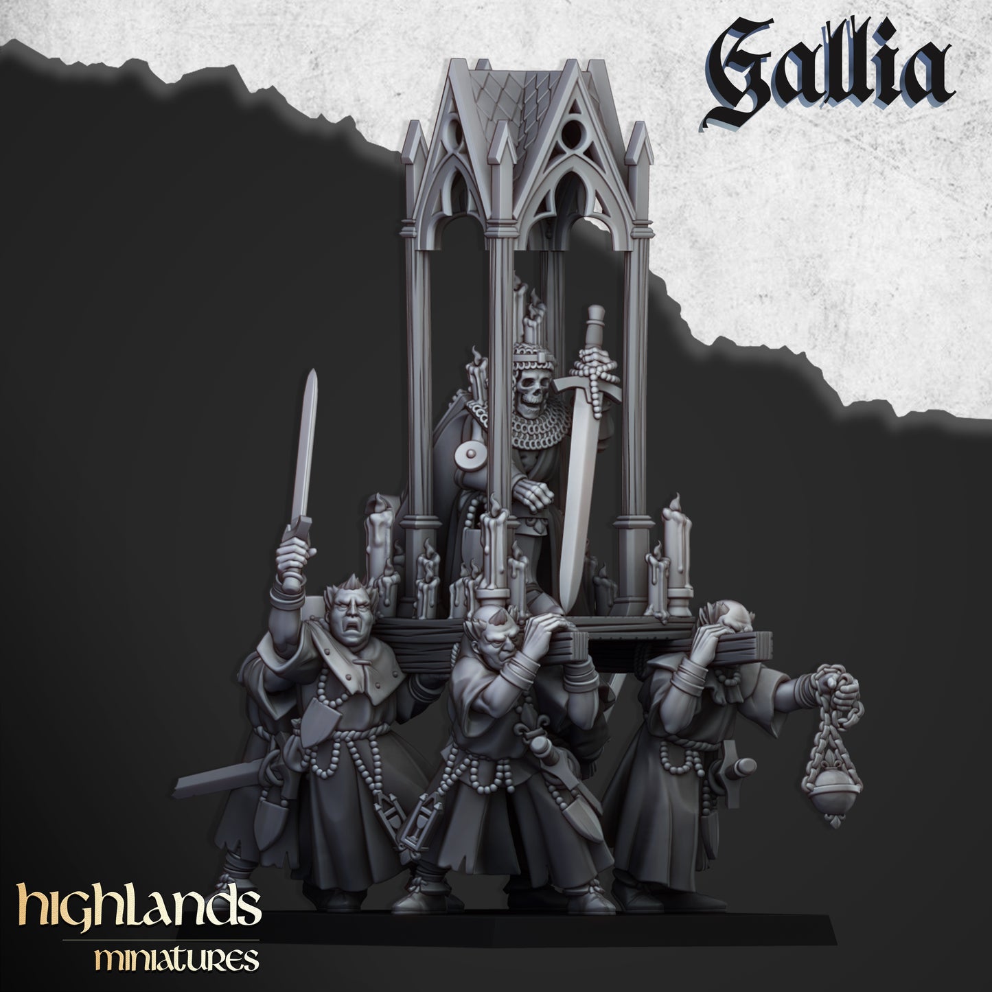 Pèlerins du Graal avec reliquaire - Highlands Miniatures