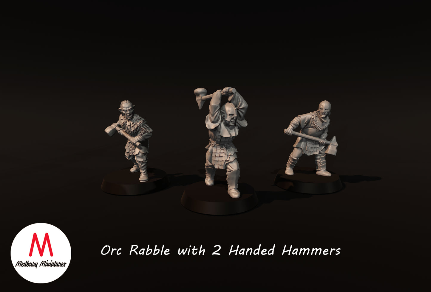 Orc Rabble avec marteaux à deux mains - Medbury Miniatures