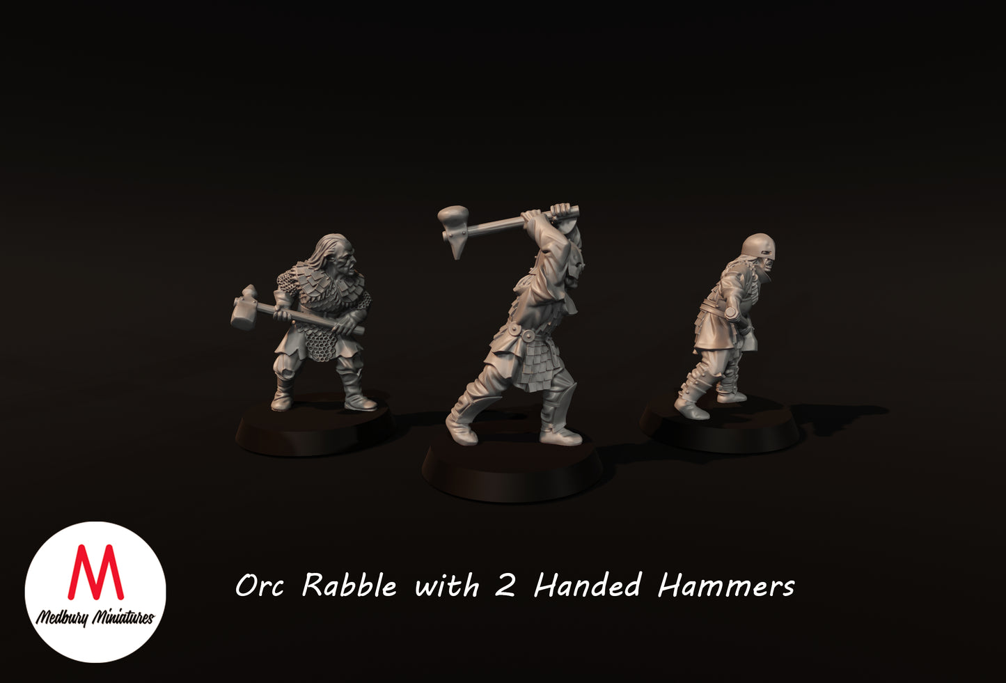 Orc Rabble avec marteaux à deux mains - Medbury Miniatures