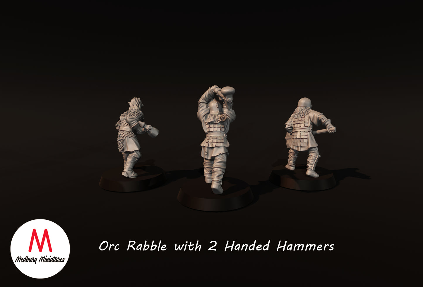 Orc Rabble avec marteaux à deux mains - Medbury Miniatures