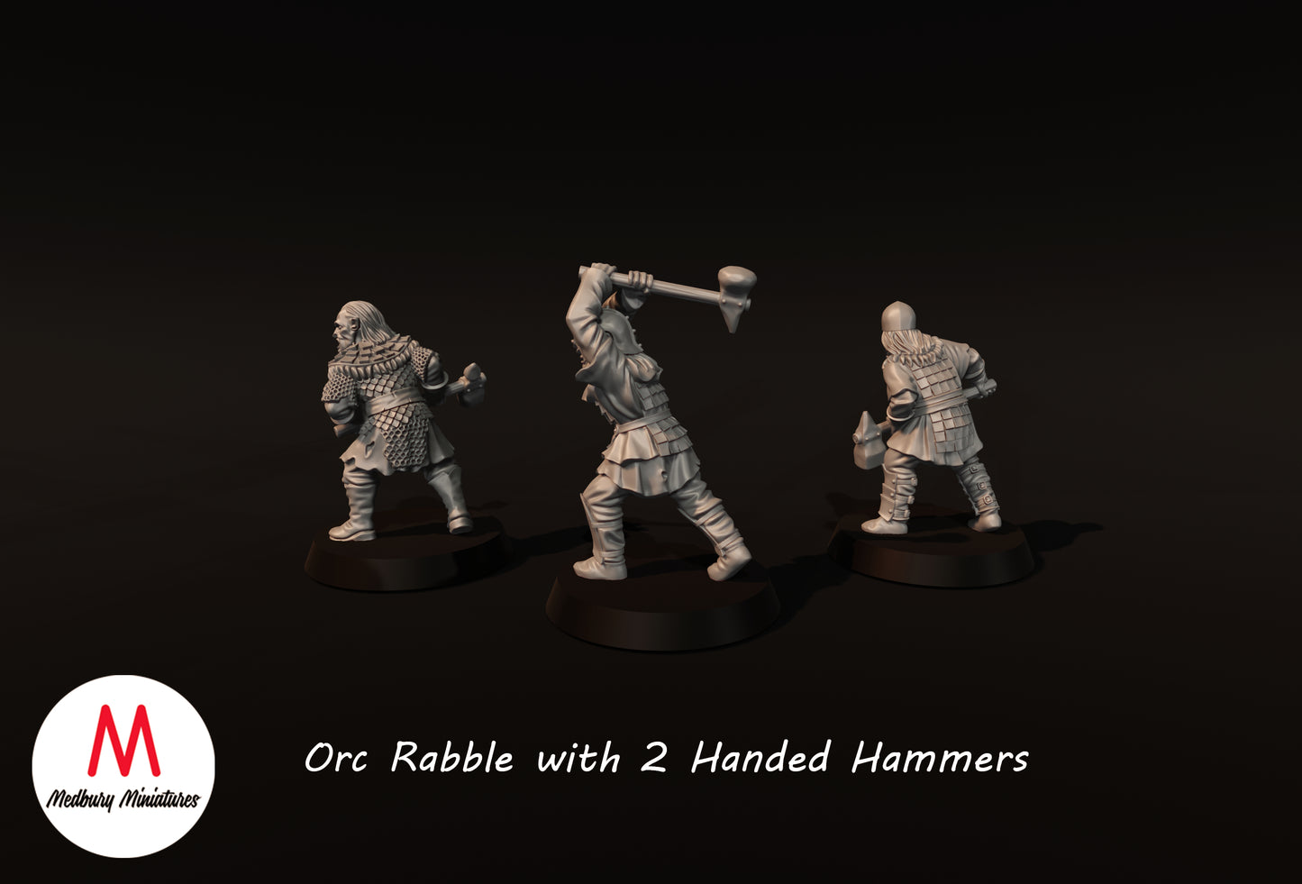 Orc Rabble with 2 handed Hammers - Medbury Miniatures