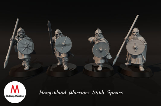 Guerriers Hengstland avec lances - Medbury Miniatures