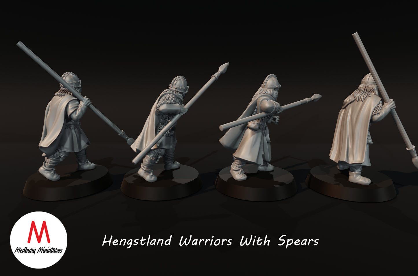 Hengstland Warriors with Spears - Medbury Miniatures