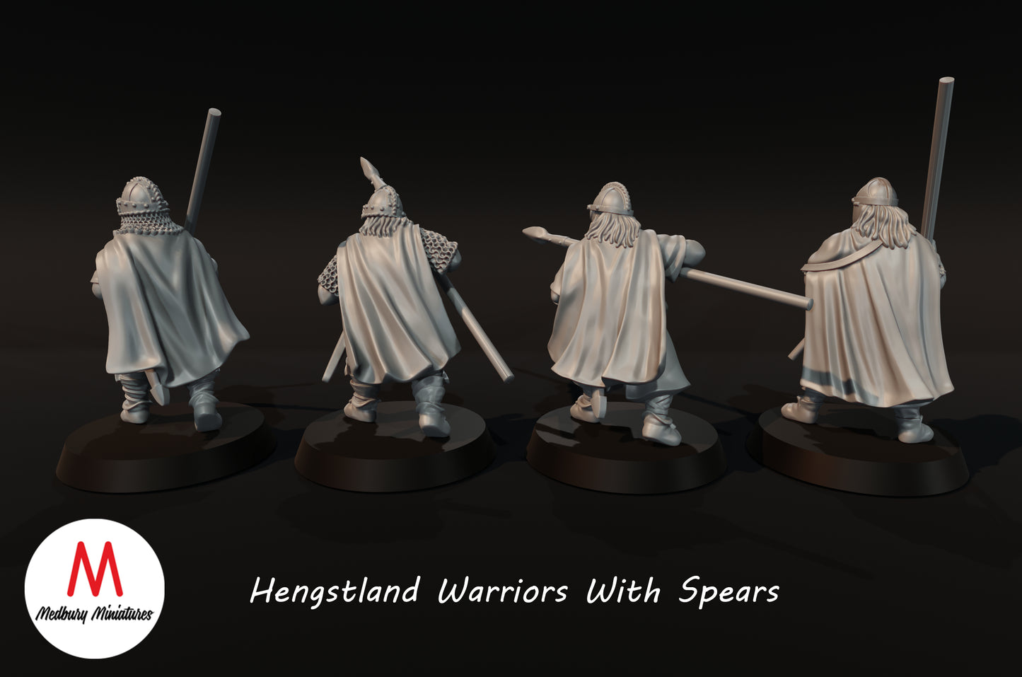 Hengstland Warriors with Spears - Medbury Miniatures