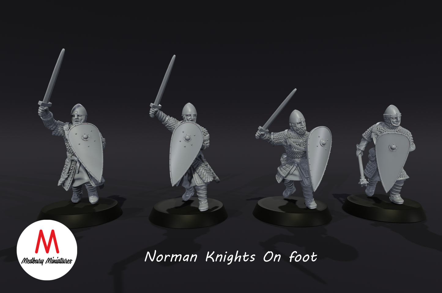 Norman Knights on Foot 1 - Medbury Miniatures