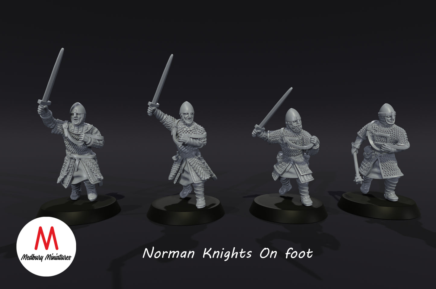 Norman Knights on Foot 1 - Medbury Miniatures