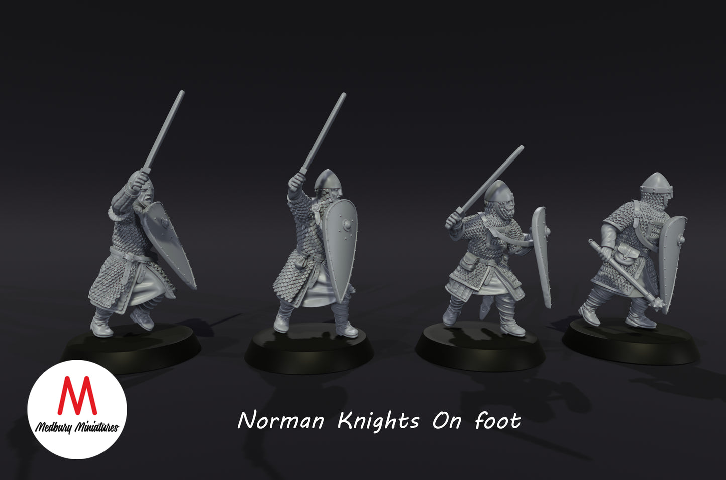 Norman Knights on Foot 1 - Medbury Miniatures