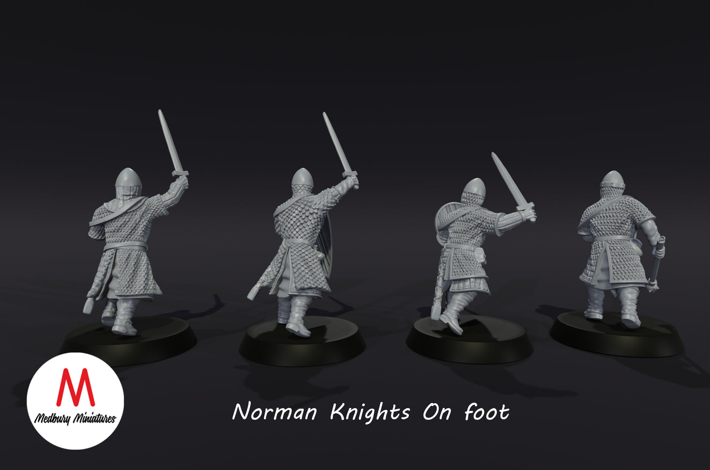 Norman Knights on Foot 1 - Medbury Miniatures