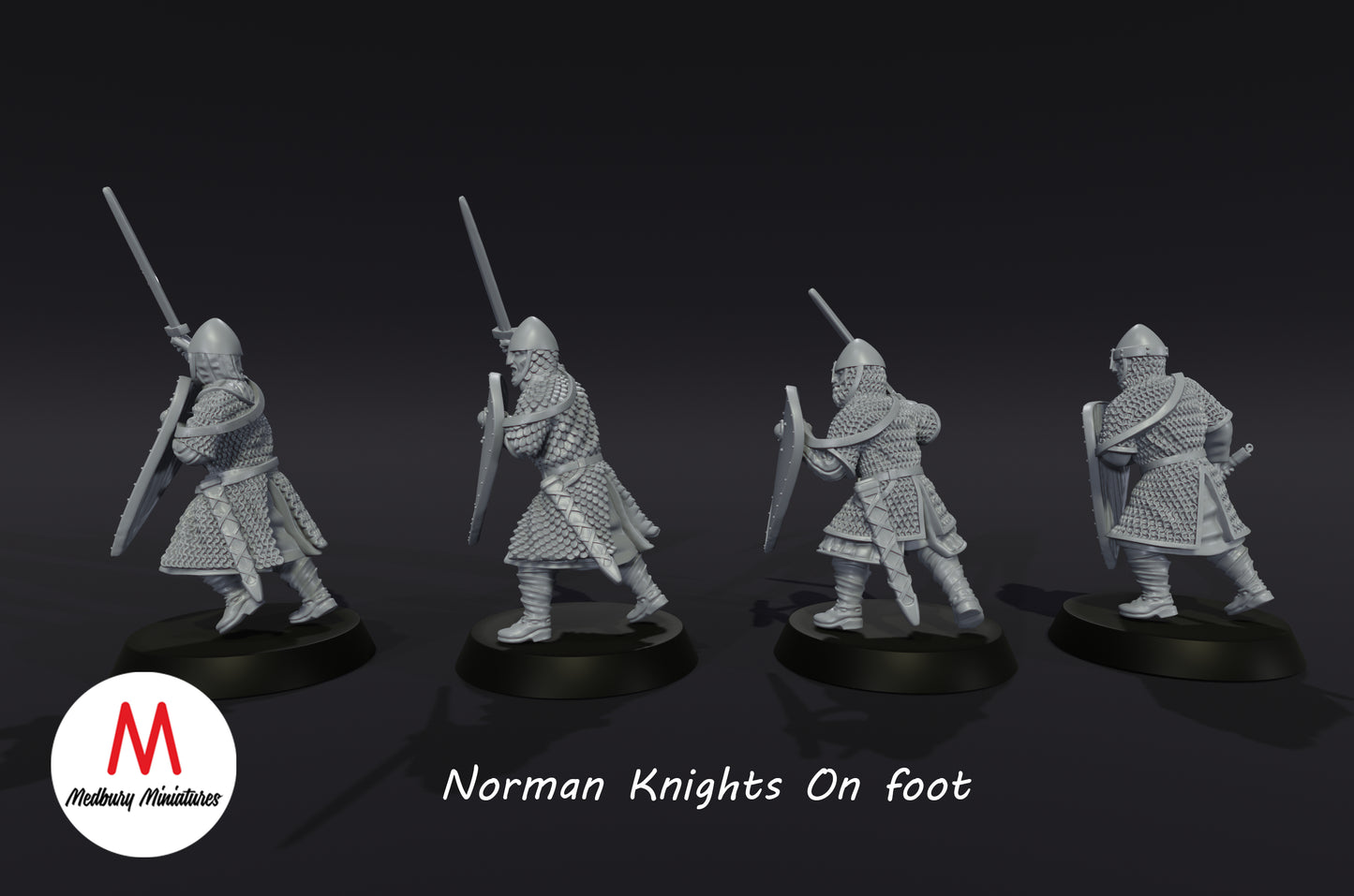 Norman Knights on Foot 1 - Medbury Miniatures