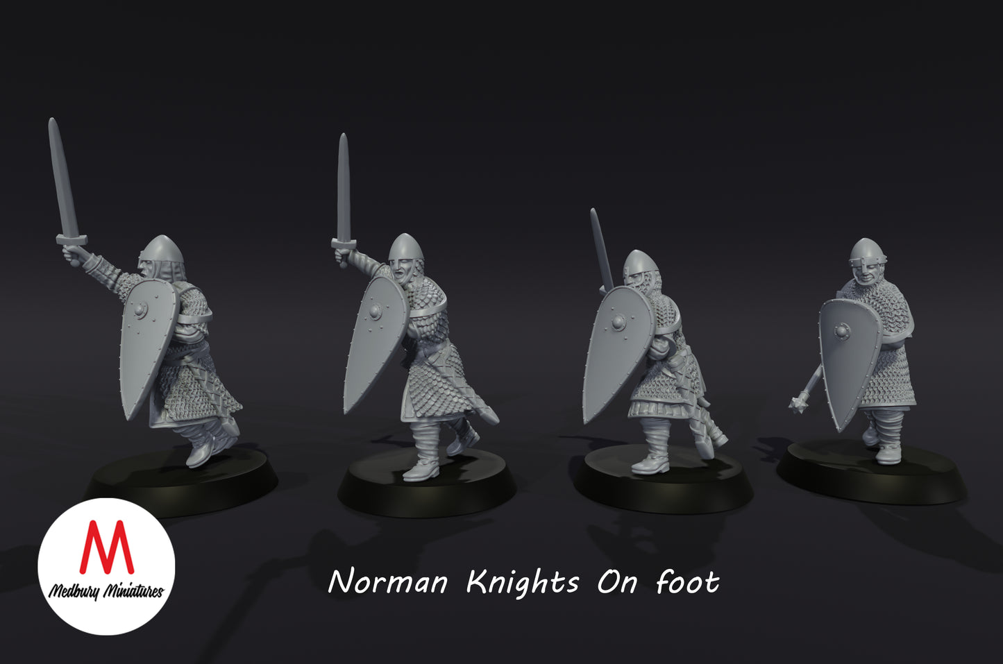 Norman Knights on Foot 1 - Medbury Miniatures