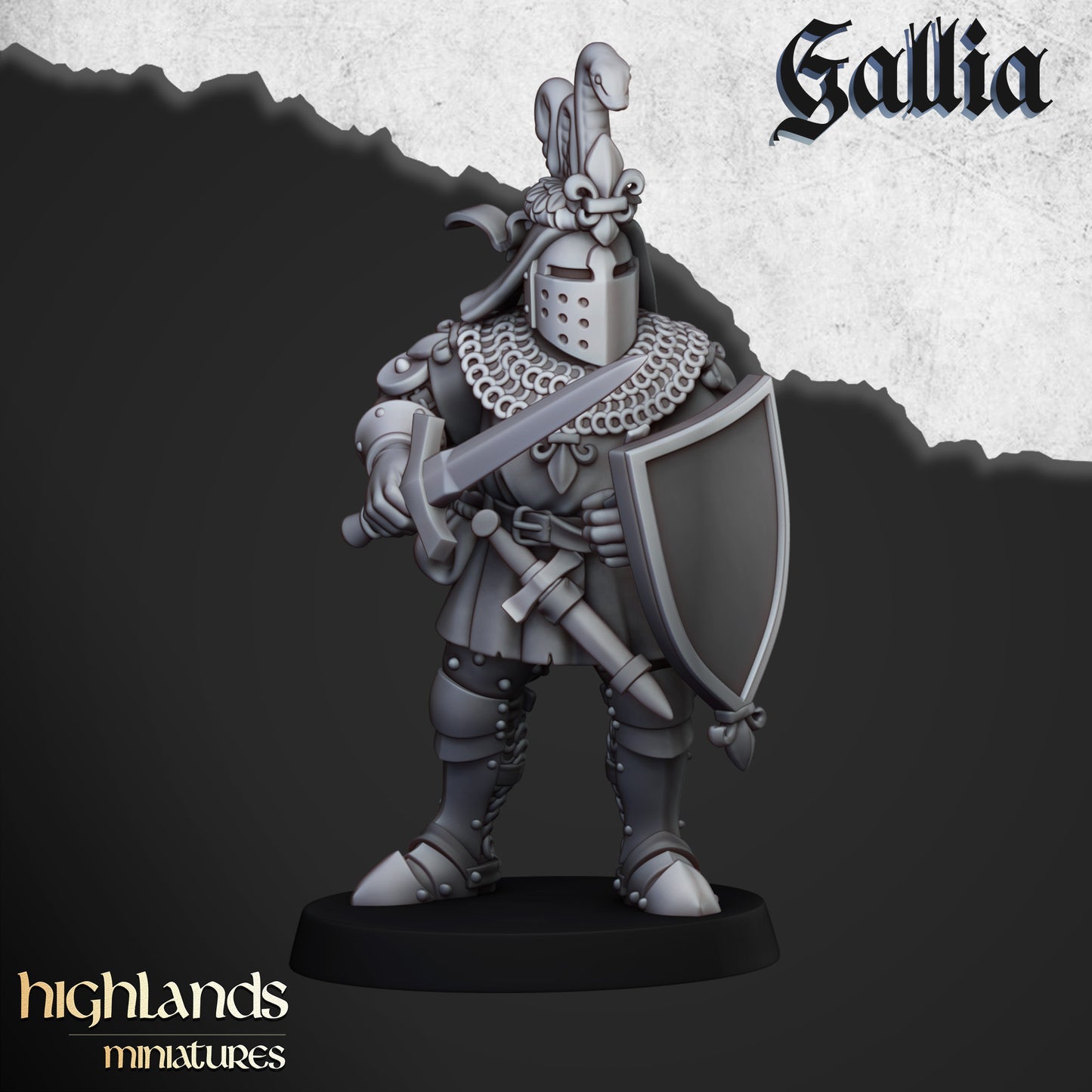 Ritter von Gallia zu Fuß - Highlands Miniatures