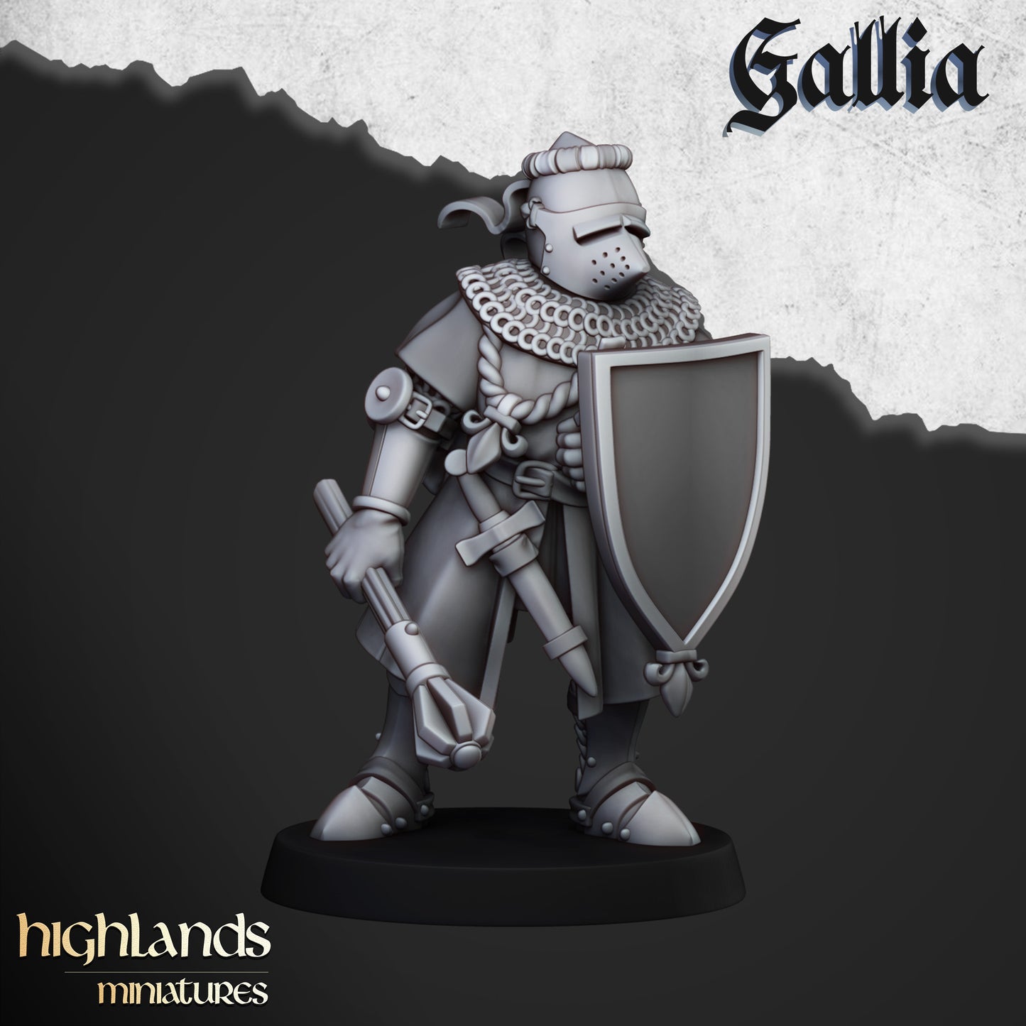 Ritter von Gallia zu Fuß - Highlands Miniatures