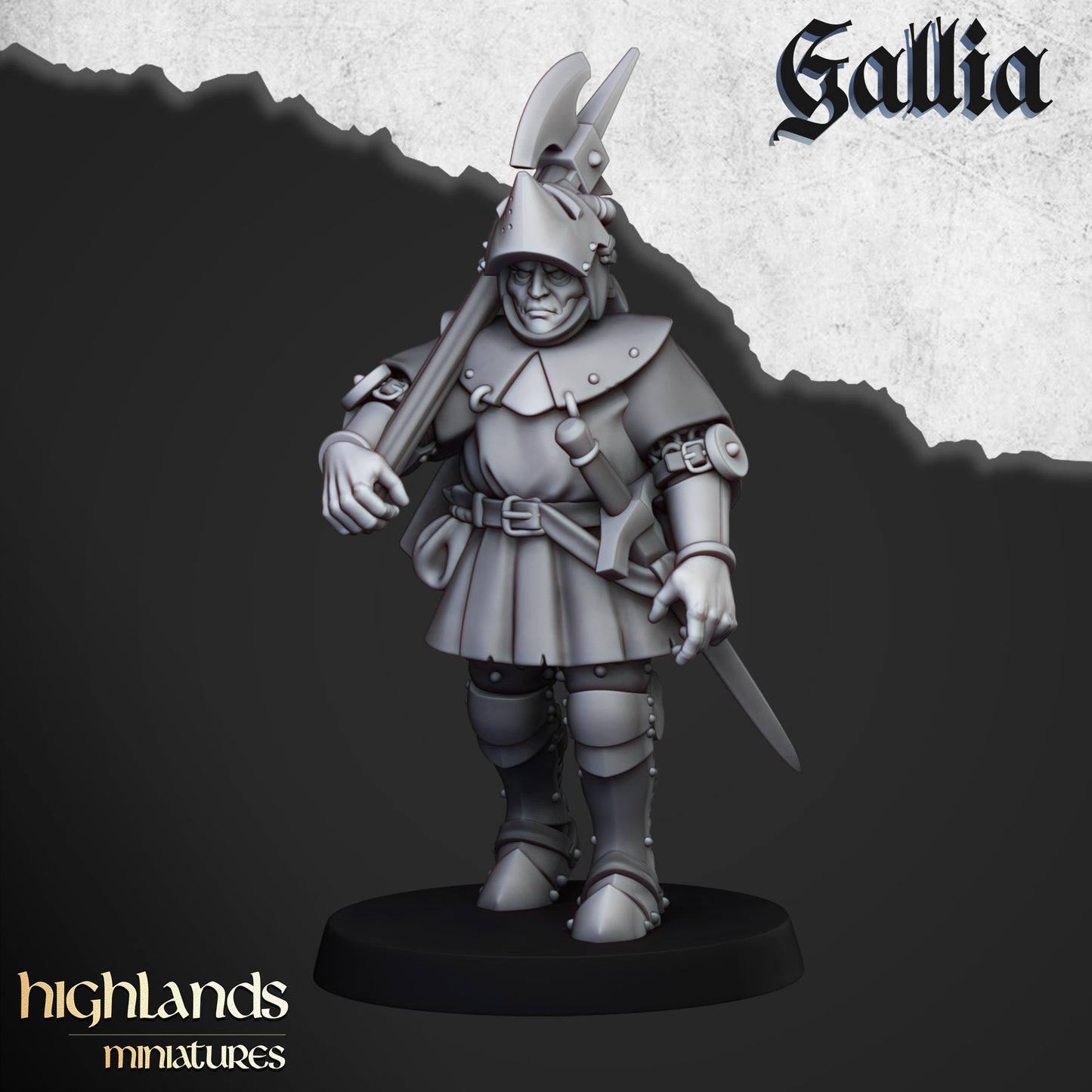 Ritter von Gallia zu Fuß - Highlands Miniatures