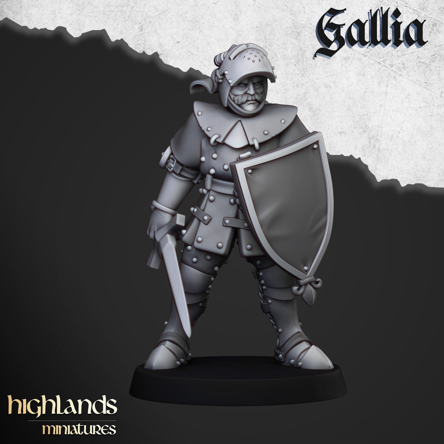 Ritter von Gallia zu Fuß - Highlands Miniatures