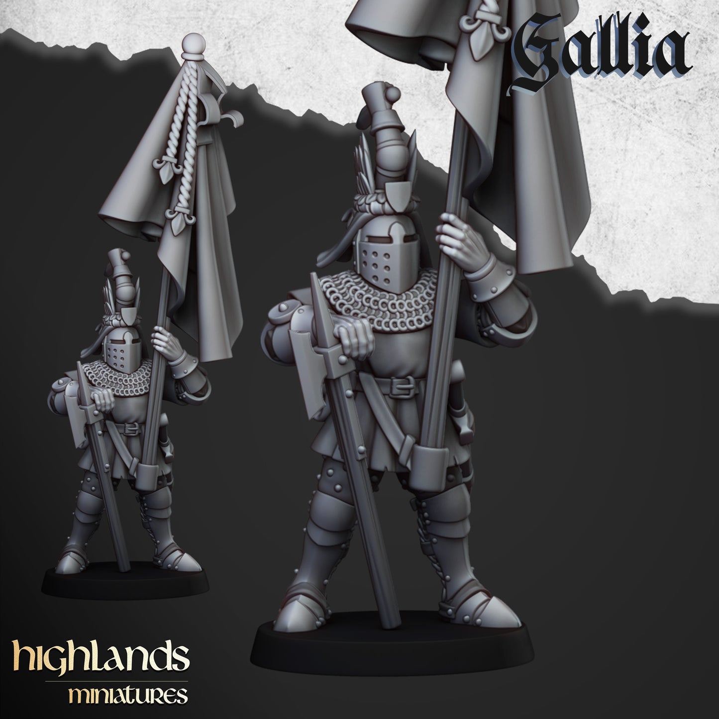 Ritter von Gallia zu Fuß - Highlands Miniatures