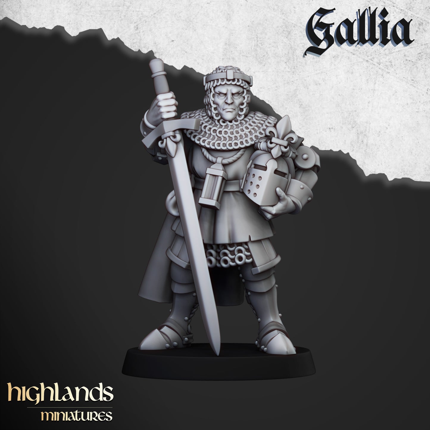 Ritter von Gallia zu Fuß - Highlands Miniatures