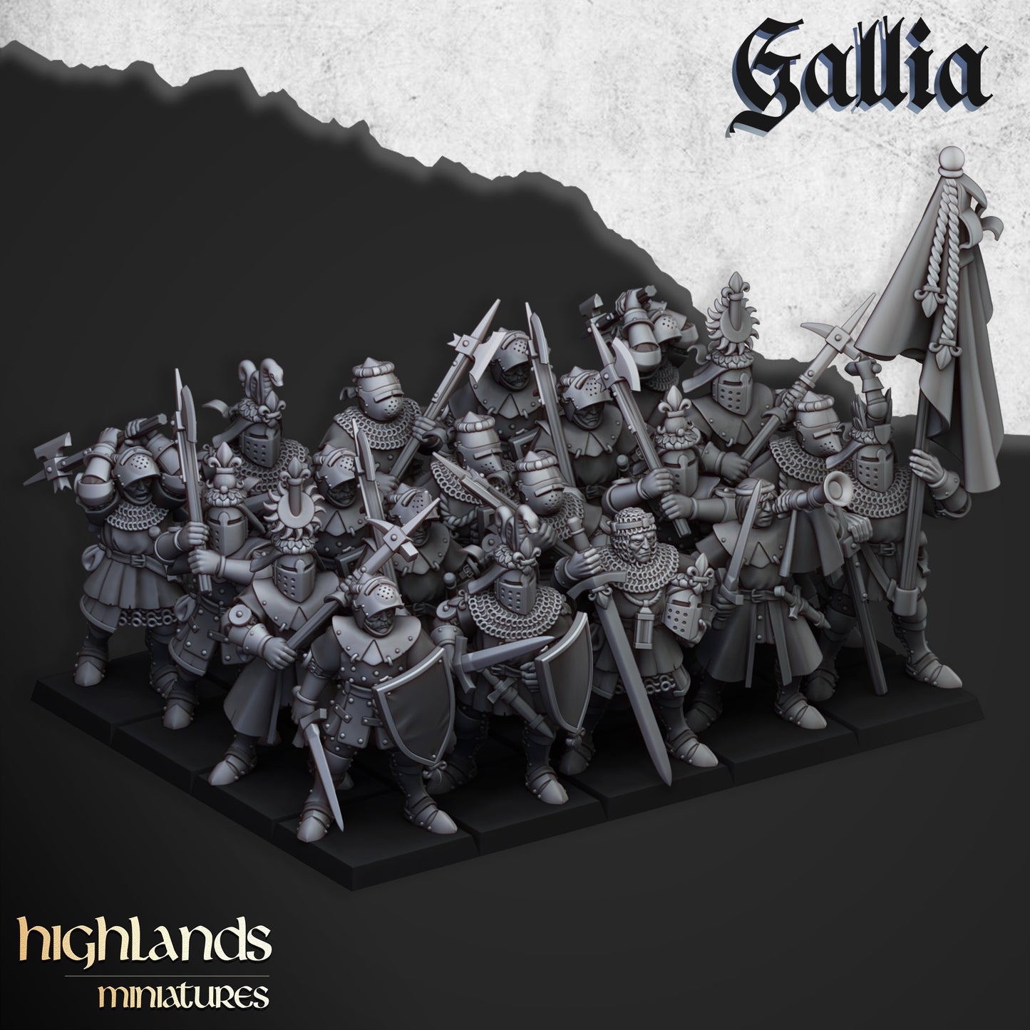 Knights of Gallia on Foot - Highlands Miniatures