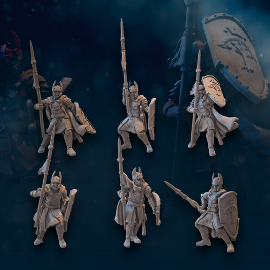 6x Old High Human Spearman - Davale Games