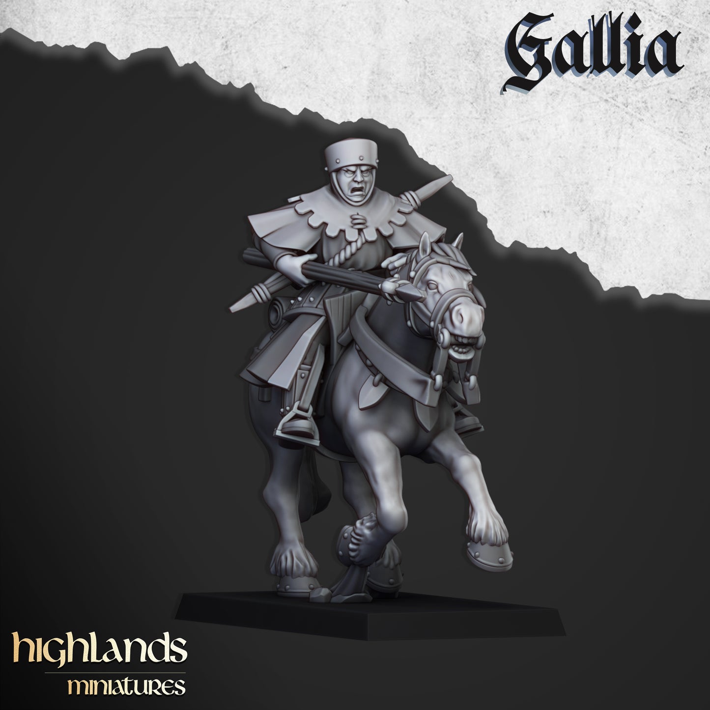 Mounted Men at Arms - Highlands Miniatures