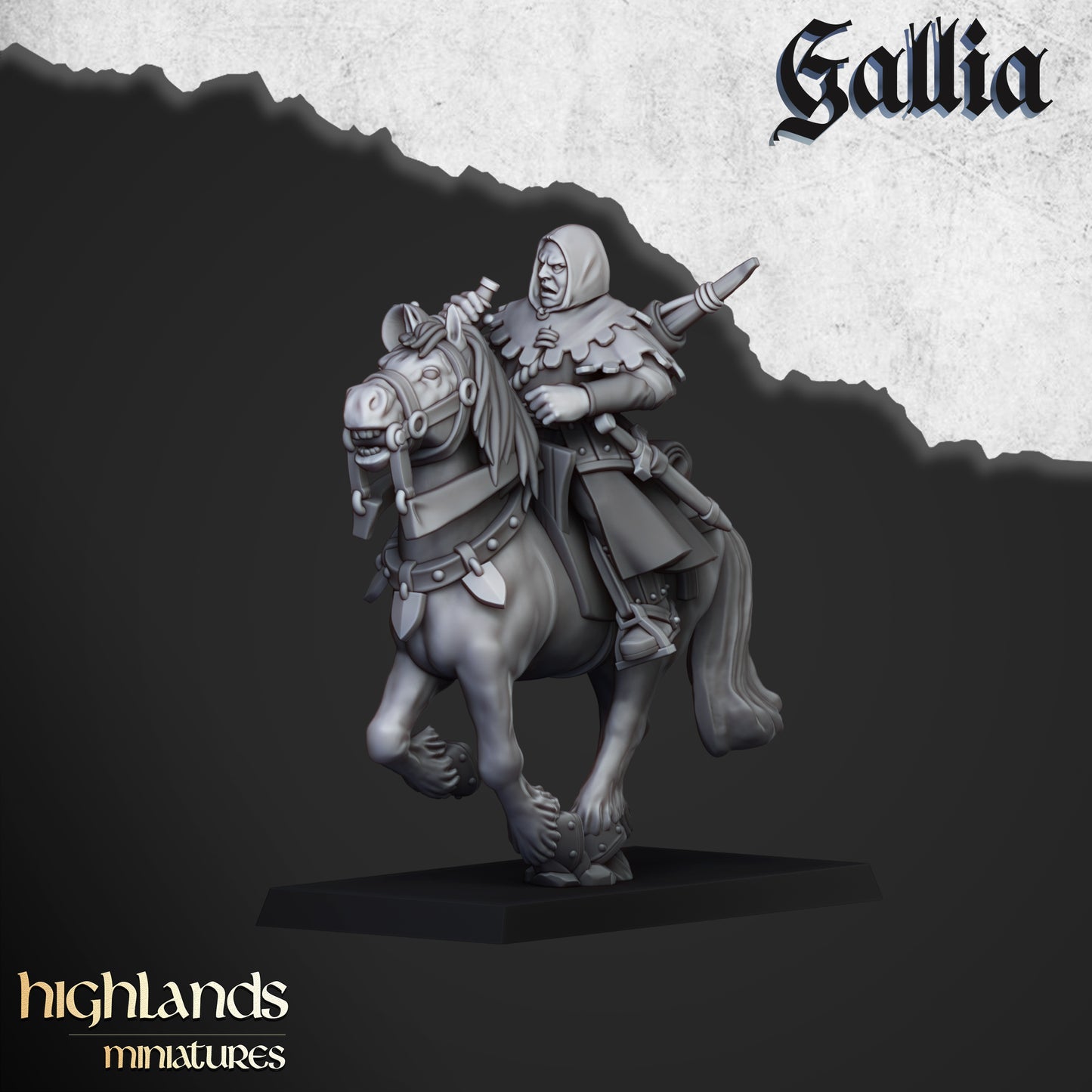 Mounted Men at Arms - Highlands Miniatures