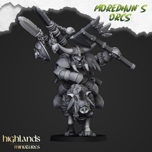 Mounted Orc Chief - Highlands Miniatures