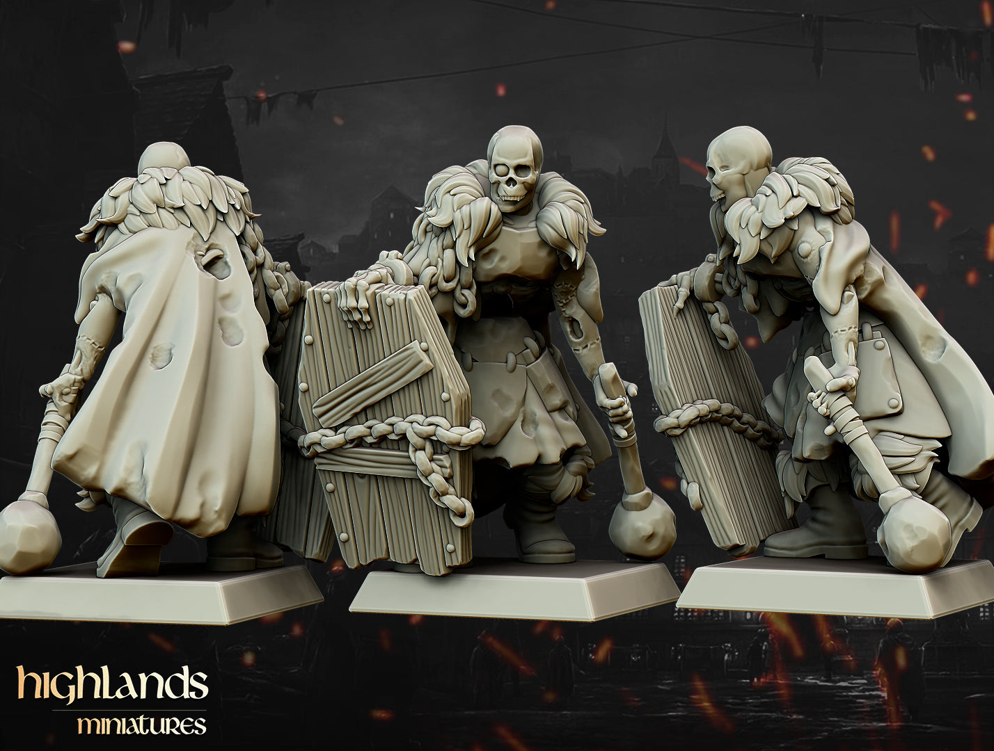 Untote Blackwatch-Kommandogruppe - Highlands Miniatures