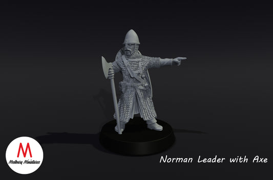 Norman Armoured Commander with Axe - Medbury Miniatures