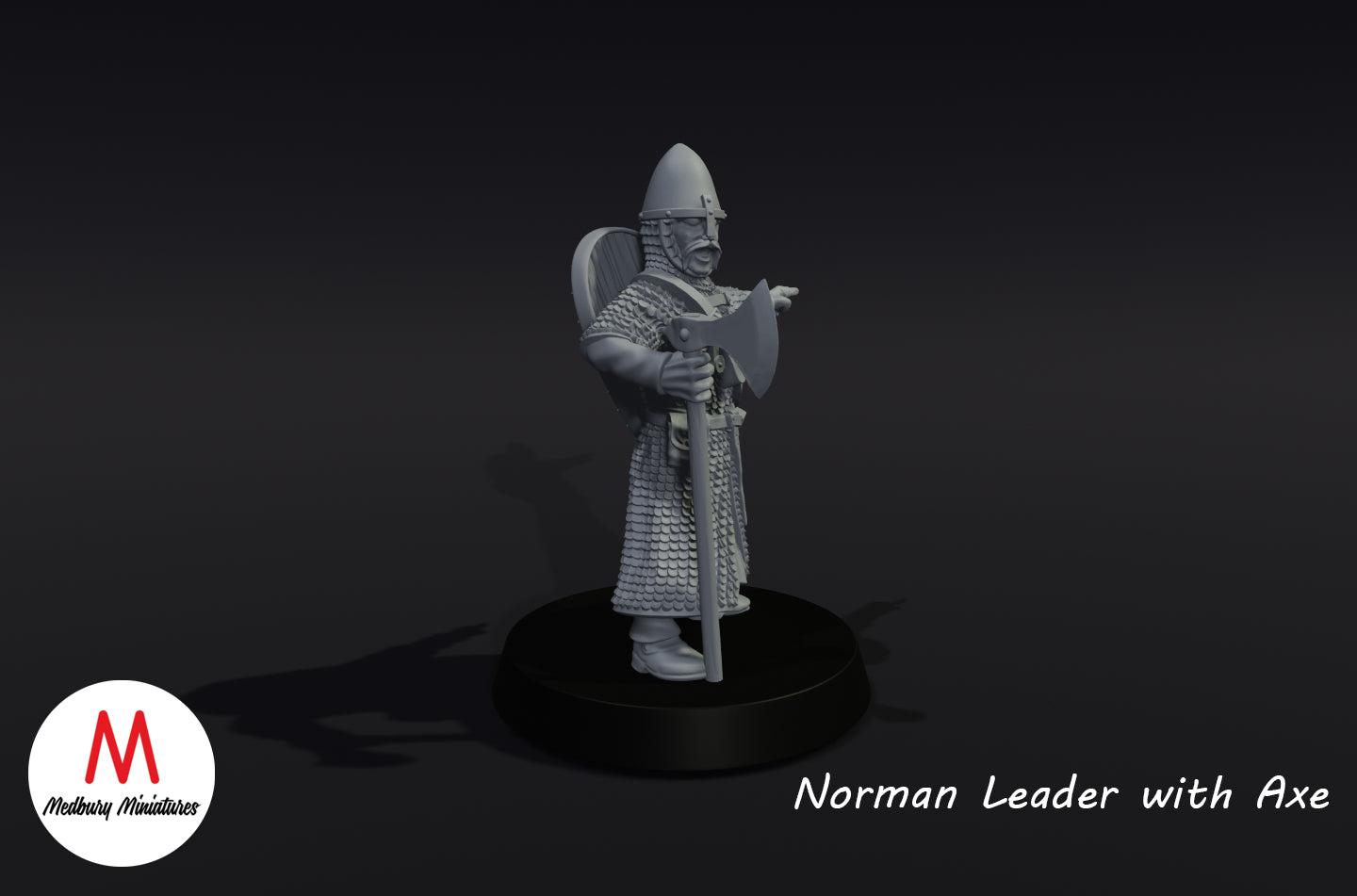 Commandant Normand en armure avec hache - Medbury Miniatures