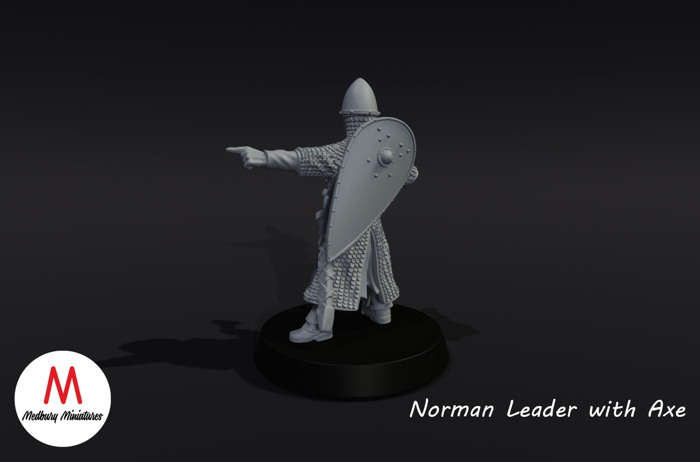 Norman Armoured Commander with Axe - Medbury Miniatures