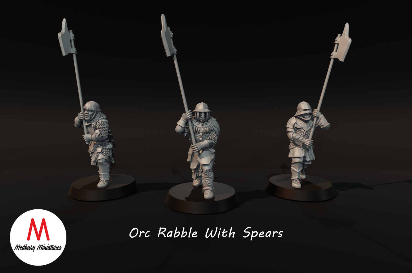 Orc Rabble avec des lances - Medbury Miniatures