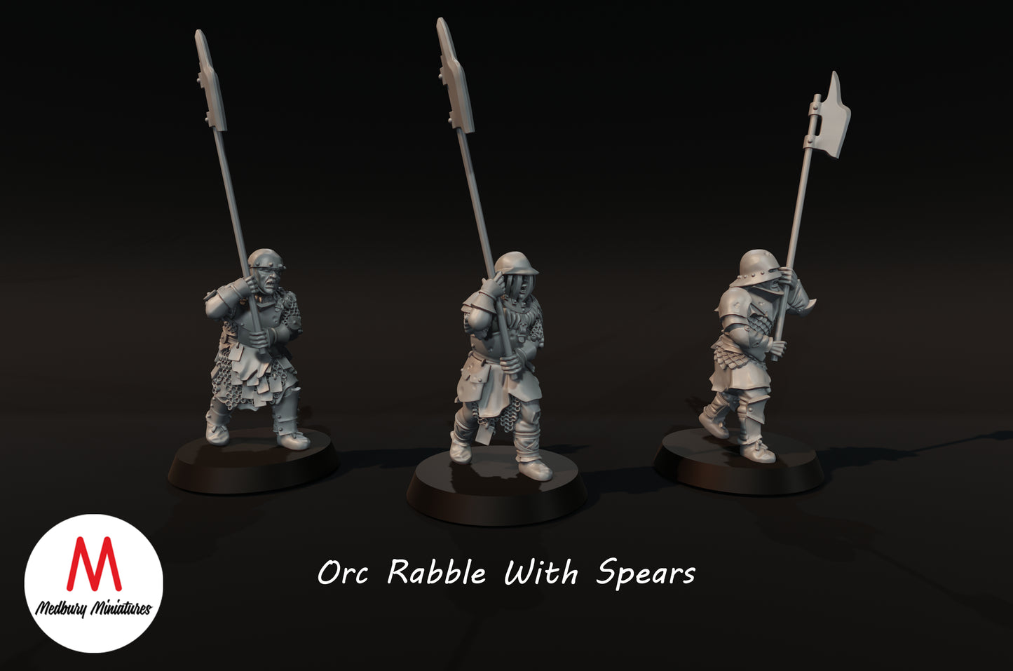 Orc Rabble avec des lances - Medbury Miniatures