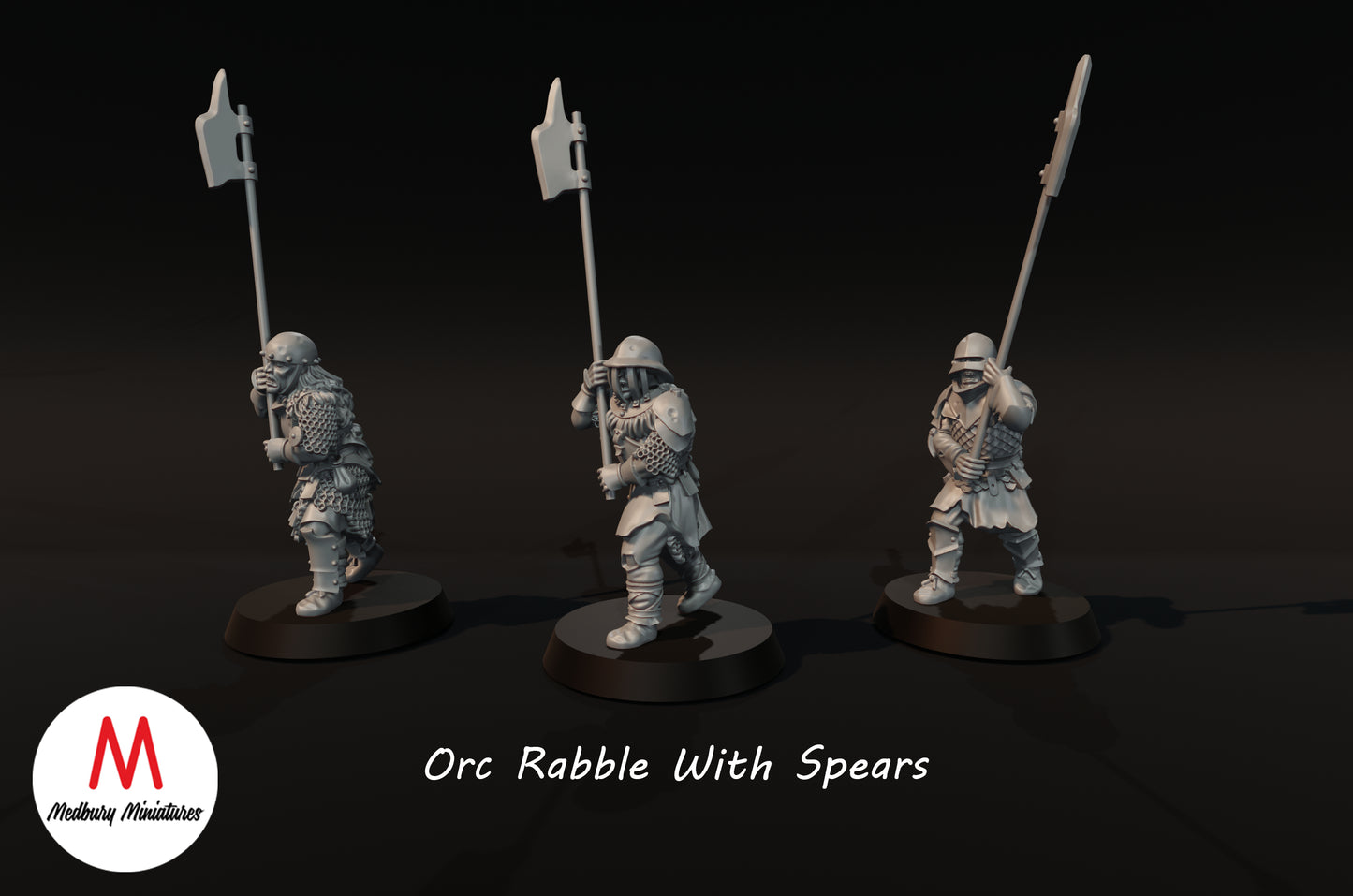 Orc Rabble avec des lances - Medbury Miniatures