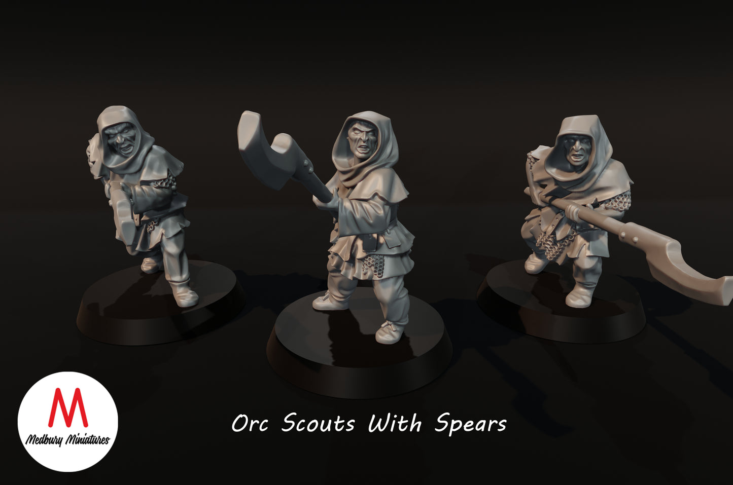 Éclaireurs orques avec lances - Medbury Miniatures