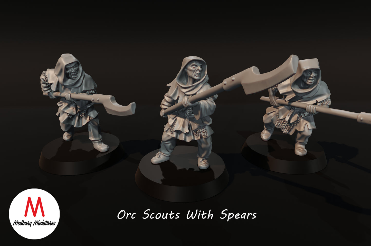 Éclaireurs orques avec lances - Medbury Miniatures