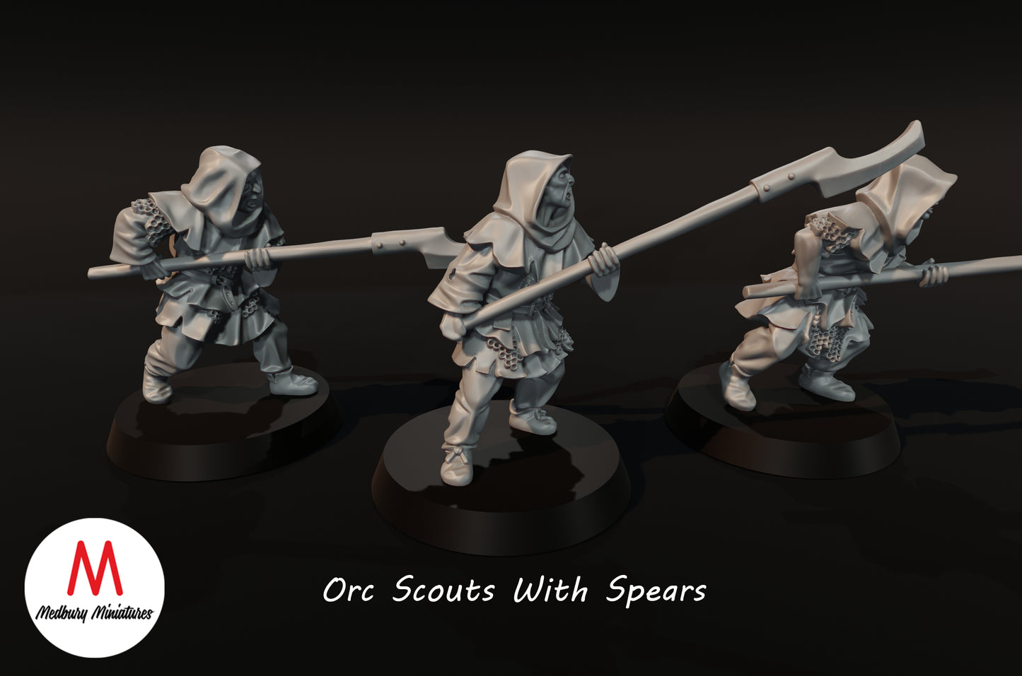 Éclaireurs orques avec lances - Medbury Miniatures