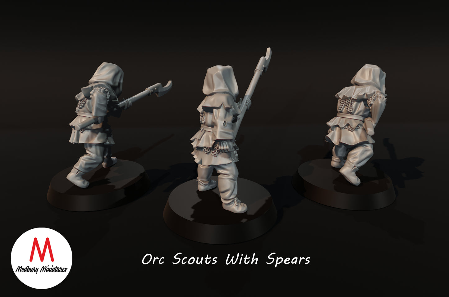 Éclaireurs orques avec lances - Medbury Miniatures