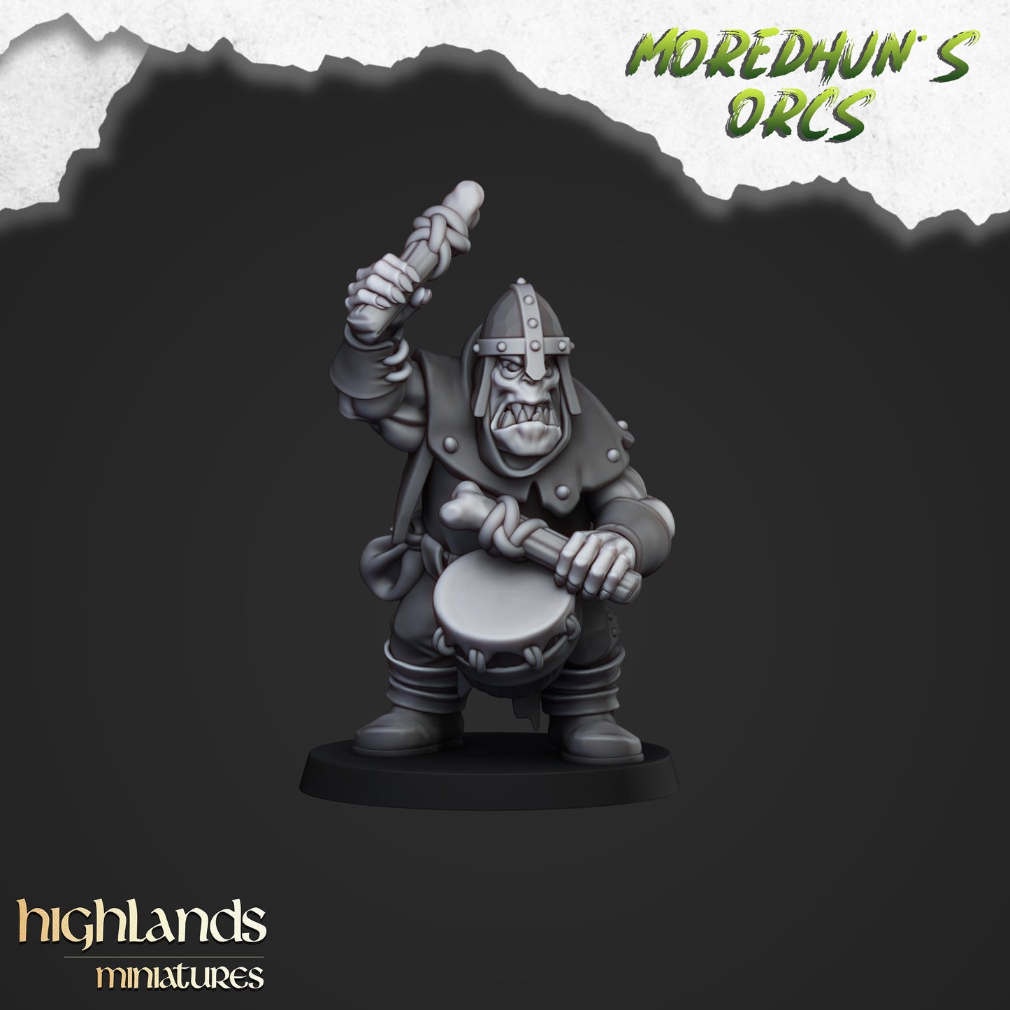 Ork-Krieger mit Handwaffen und Speeren - Highlands Miniatures